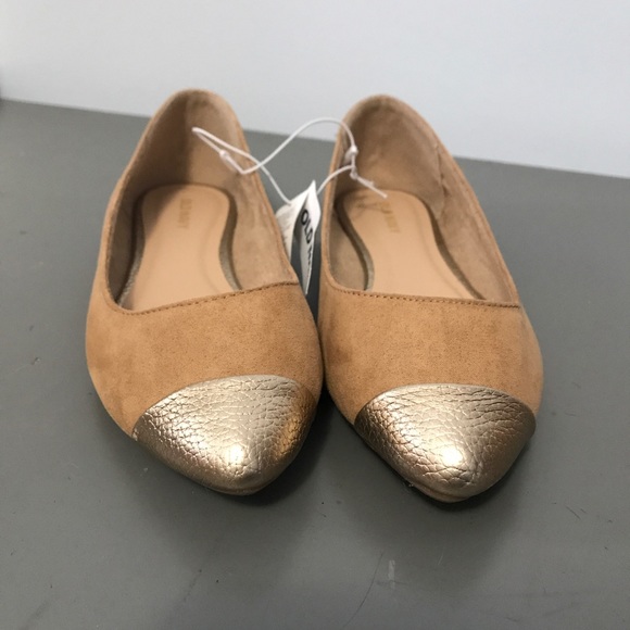 navy pointed flat shoes